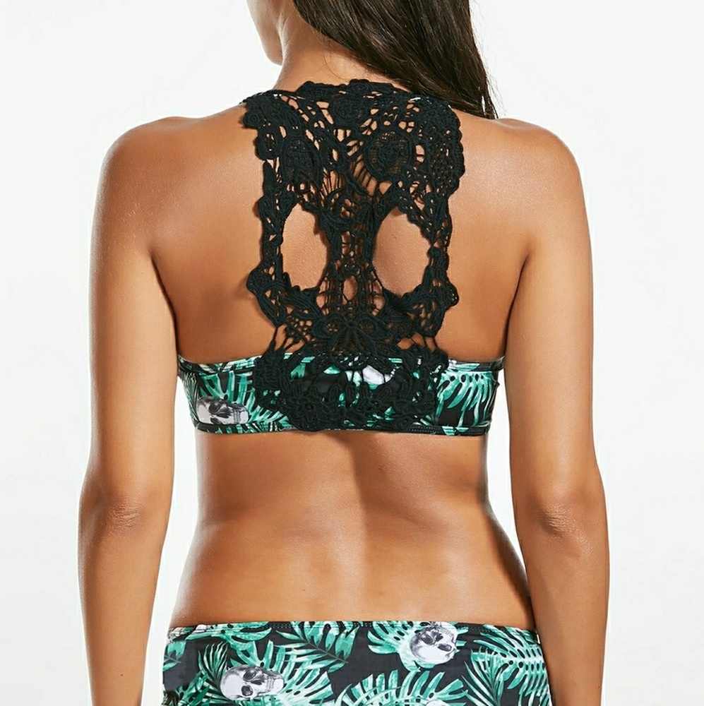 5⭐Rated Crochet Skull💀🌴Palm Bikini